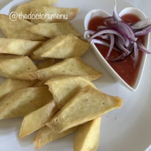 Fried Yam with9 pcs of Fried Tilapia (Medium Pan)