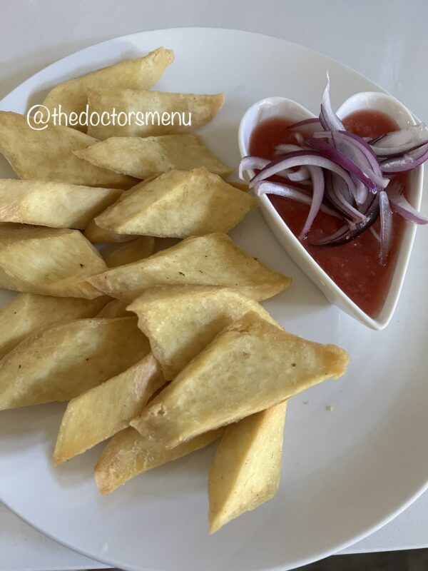 Fried Yam with 5 pcs of Grilled Tilapia (Medium Pan)