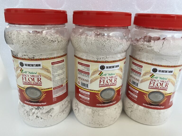 The Doctor’s Menu All Natural Spicy Millet Flour (Hausa Koko) Net. Wt. 400 g (14.11 oz)