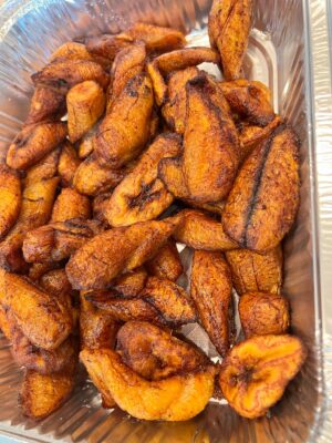Kelewele (Spiced Fried Sweet Plantain) with Peanuts (Medium)