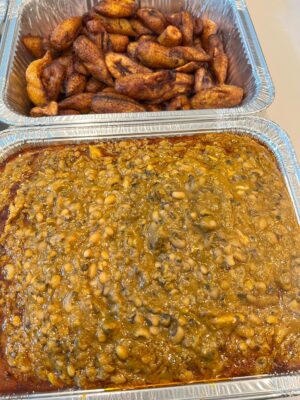 Red Red /Beans (Black Eyed Peas) Stew. Served with 16oz Beans Stew and Sweet Fried Plantains