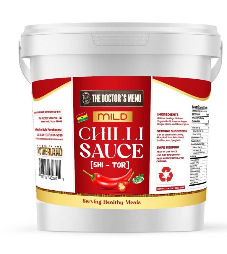 The Doctor’s Menu All Natural Chilli Sauce (Shi-Tor) – 128 oz